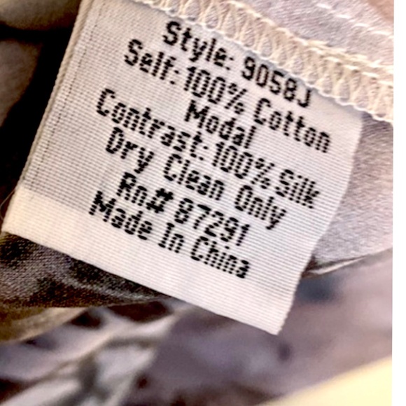 Johnny Was silk dress. Small, loose fit, 3/4 slv, New! Gorgeous! Rare! - Picture 6 of 9